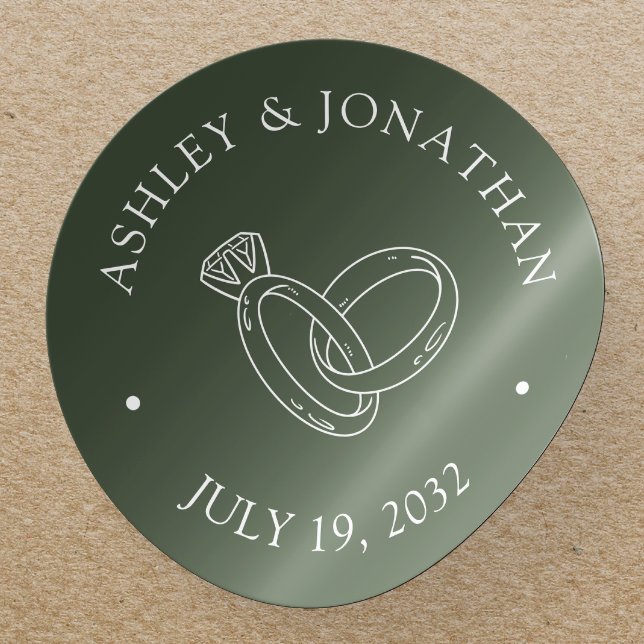 Elegant Modern Simple Elements Classic Round Sticker (Creator Uploaded)