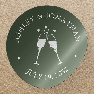 Elegant Modern Simple Elements Classic Round Sticker