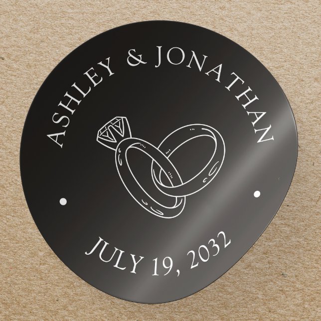 Elegant Modern Simple Elements Classic Round Sticker (Creator Uploaded)