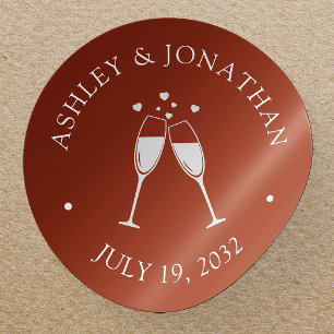 Elegant Modern Simple Elements Classic Round Sticker