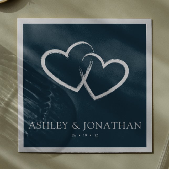 Elegant Modern Simple Elements Wedding Cocktail Napkin (Creator Uploaded)