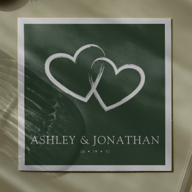 Elegant Modern Simple Elements Wedding Cocktail Napkin (Creator Uploaded)