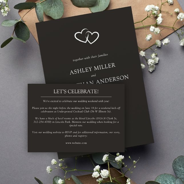 Elegant Modern Simple Elements Wedding Enclosure Card (Creator Uploaded)