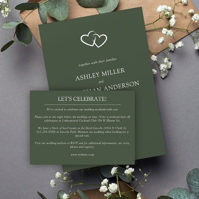 Elegant Modern Simple Elements Wedding Enclosure Card (Creator Uploaded)