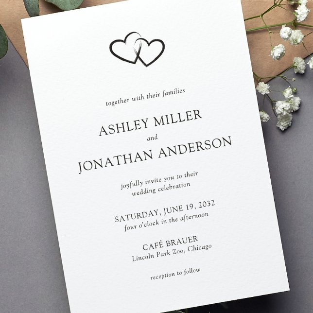 Elegant Modern Simple Elements Wedding Invitation (Creator Uploaded)