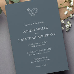 Elegant Modern Simple Elements Wedding Invitation