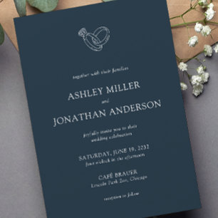 Elegant Modern Simple Elements Wedding Invitation
