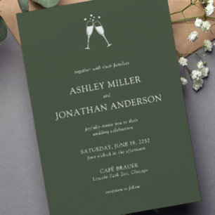 Elegant Modern Simple Elements Wedding Invitation