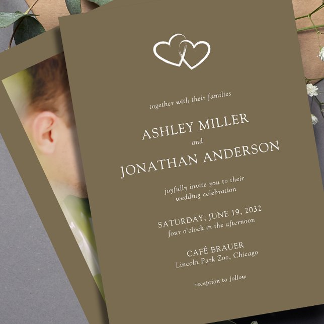 Elegant Modern Simple Elements Wedding Photo Invitation (Creator Uploaded)