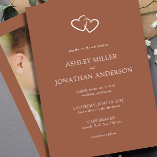 Elegant Modern Simple Elements Wedding Photo Invitation