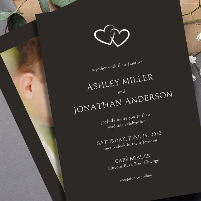 Elegant Modern Simple Elements Wedding Photo Invitation (Creator Uploaded)