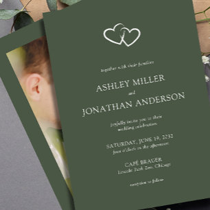 Elegant Modern Simple Elements Wedding Photo Invitation