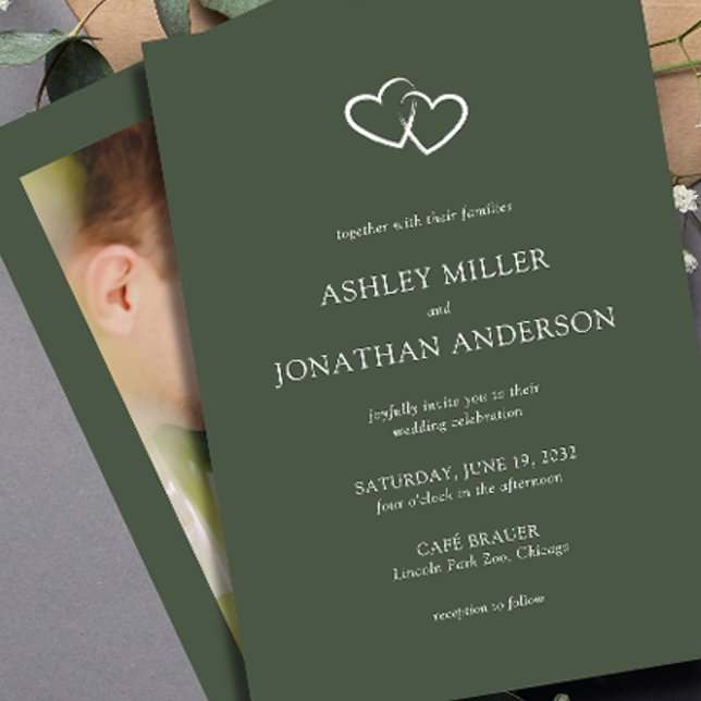 Elegant Modern Simple Elements Wedding Photo Invitation (Creator Uploaded)