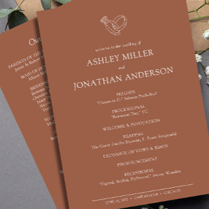 Elegant Modern Simple Elements Wedding Programme