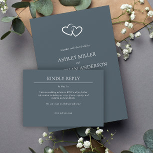 Elegant Modern Simple Elements Wedding RSVP Card