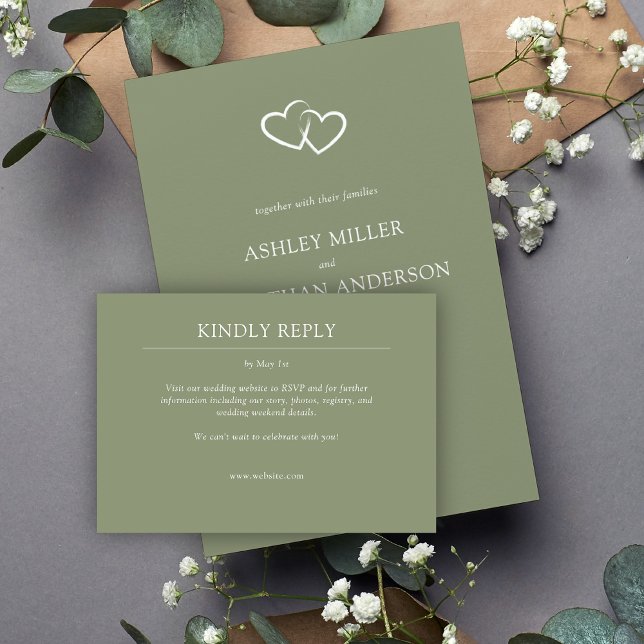 Elegant Modern Simple Elements Wedding RSVP Card (Creator Uploaded)