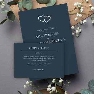 Elegant Modern Simple Elements Wedding RSVP Card