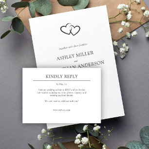 Elegant Modern Simple Elements Wedding RSVP Card