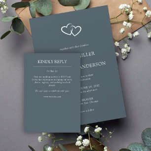 Elegant Modern Simple Elements Wedding RSVP Card