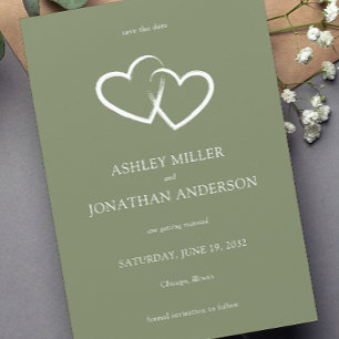 Elegant Modern Simple Elements Wedding Save The Date