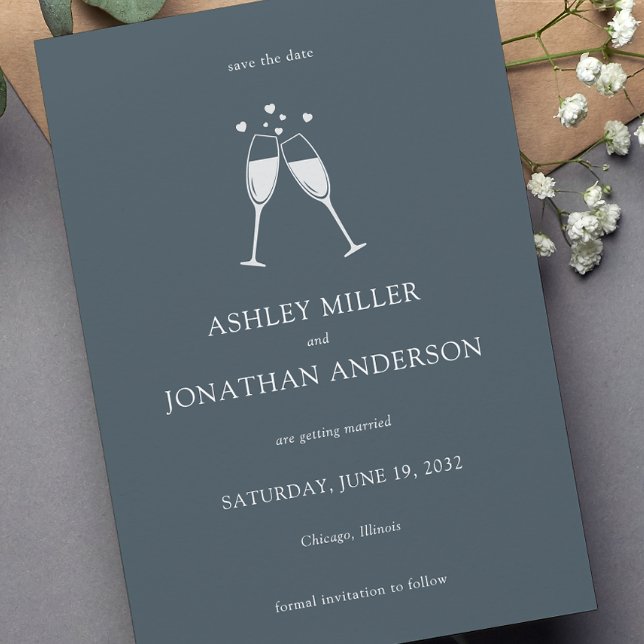 Elegant Modern Simple Elements Wedding Save The Date (Creator Uploaded)