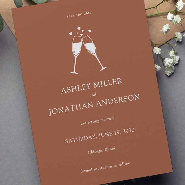 Elegant Modern Simple Elements Wedding Save The Date (Creator Uploaded)