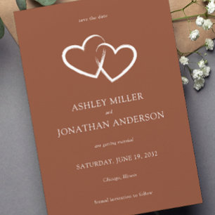 Elegant Modern Simple Elements Wedding Save The Date