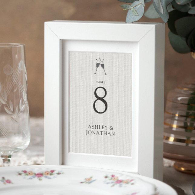 Elegant Modern Simple Elements Wedding Table Number (Creator Uploaded)