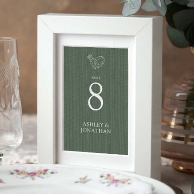 Elegant Modern Simple Elements Wedding Table Number (Creator Uploaded)