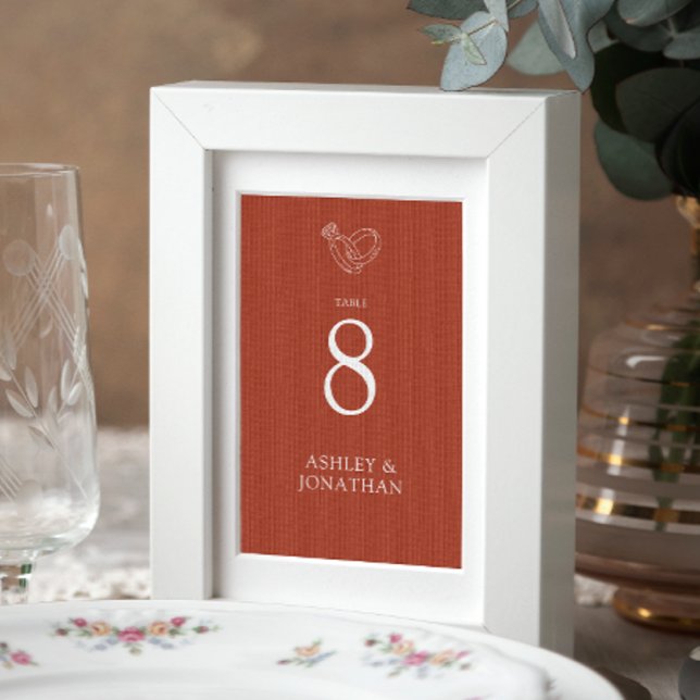 Elegant Modern Simple Elements Wedding Table Number (Creator Uploaded)