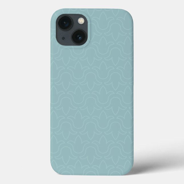 Elegant modern simple geometric baby blue discreet Case-Mate iPhone case (Back)