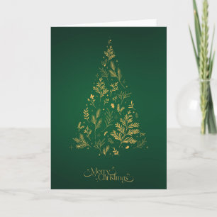 Elegant Modern Simple Minimalist Christmas Tree Card