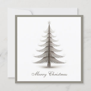 Elegant Modern Simple Minimalist Christmas Tree  Holiday Card