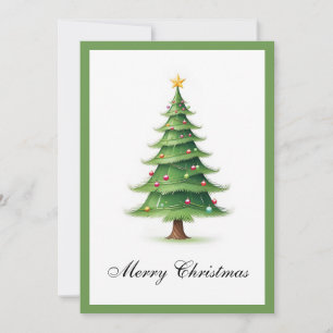 Elegant Modern Simple Minimalist Christmas Tree  Holiday Card