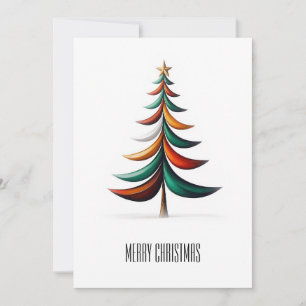 Elegant Modern Simple Minimalist Christmas Tree Holiday Card