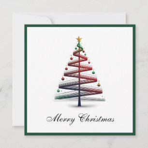 Elegant Modern Simple Minimalist Christmas Tree  Holiday Card