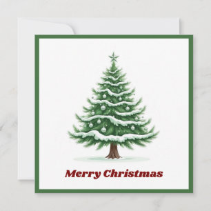 Elegant Modern Simple Minimalist Christmas Tree Holiday Card
