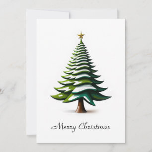 Elegant Modern Simple Minimalist Christmas Tree Holiday Card