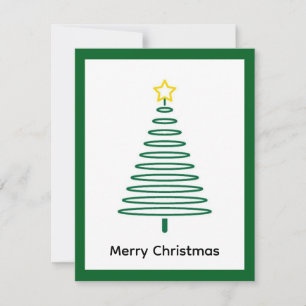 Elegant Modern Simple Minimalist Christmas Tree Holiday Card