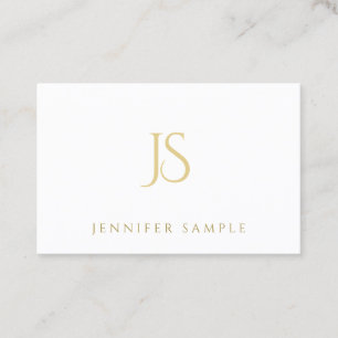 Elegant Modern Simple Professional Gold Monogram Business Card