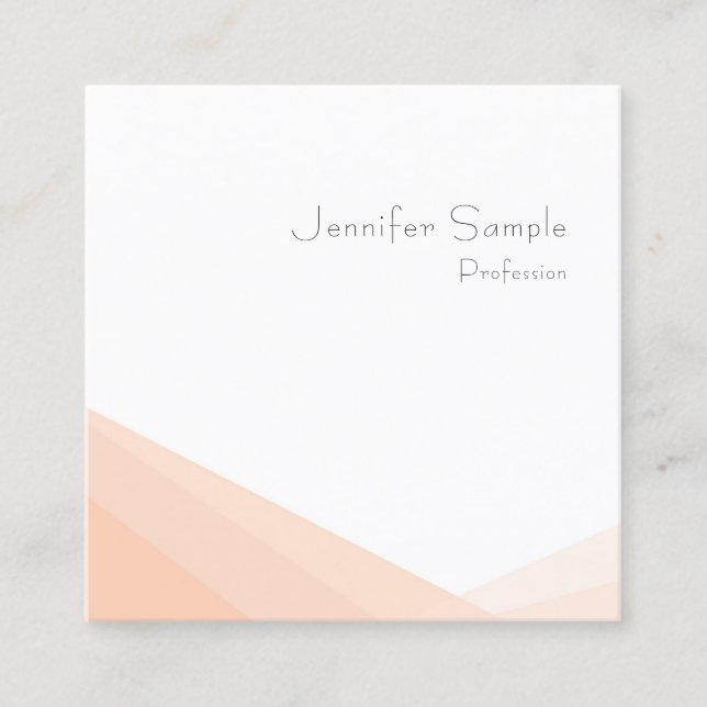 Elegant Modern Simple Professional Minimalist Square Business Card (Front)