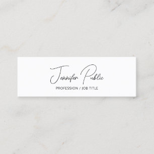 Elegant Modern Simple Professional Script Template Mini Business Card