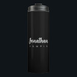 Elegant Modern Simple Template Calligraphy Name Thermal Tumbler<br><div class="desc">Calligraphy Script Name Elegant Modern Minimalist Simple Customisable Template Add Text Upload Image,  Photo or Business Logo,  Company Name Promotional Classic Thermal Tumbler.</div>
