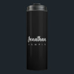Elegant Modern Simple Template Calligraphy Name Thermal Tumbler<br><div class="desc">Calligraphy Script Name Elegant Modern Minimalist Simple Customisable Template Add Text Upload Image,  Photo or Business Logo,  Company Name Promotional Classic Thermal Tumbler.</div>