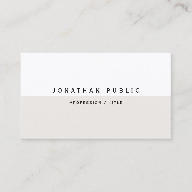 Elegant Modern Simple Template Professional Custom Business Card (Front)