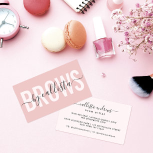Elegant Modern Simple Typography Eyebrow Artist Business Card
