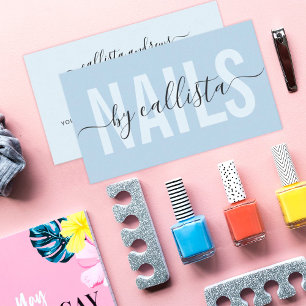 Elegant Modern Simple Typography Nail Artist Busin Business Card