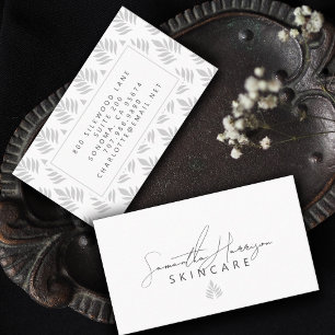 Elegant Modern Simple Typography Skincare Beauty Business Card