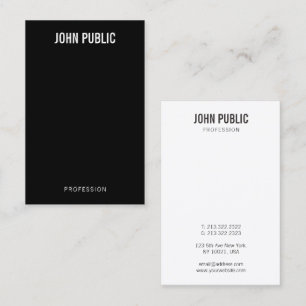 Elegant Modern Simple Vertical Upload Your Logo Business Card