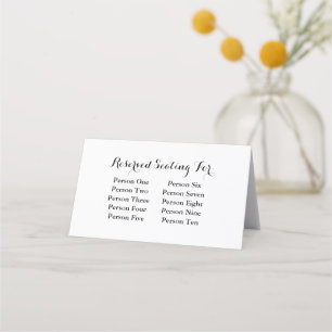 Elegant Modern Simple Wedding Guest List Table   Place Card